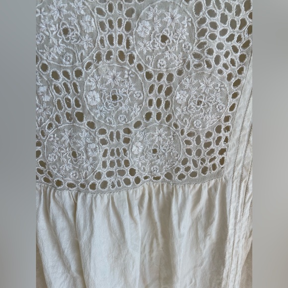 Calypso st. Barth creamy boho blouse silk size XS - Picture 3 of 10